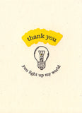 Lightbulb Thanks Greeting Card