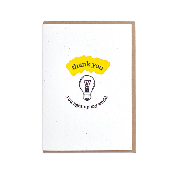 Lightbulb Thanks Greeting Card