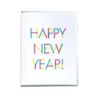 Colorful New Year Greeting Card