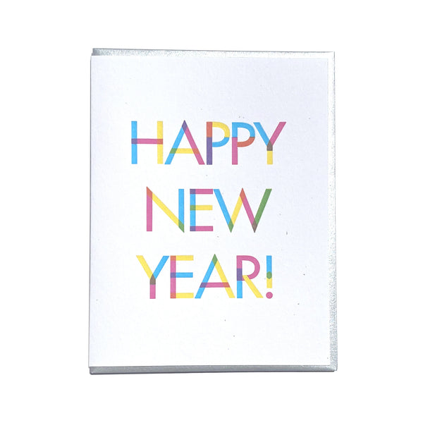 Colorful New Year Greeting Card Box Set
