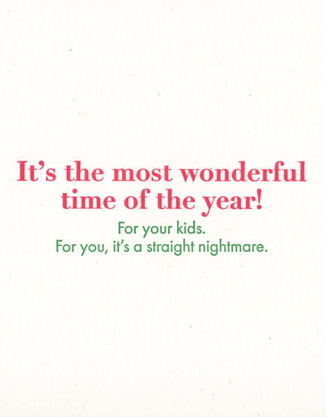 Nightmare Holiday greeting card