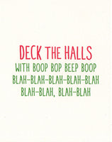 Blah Blah Christmas Greeting Card