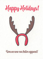 Reindeer Hat Greeting Card