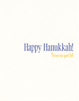 Lit Hanukkah Greeting Card