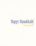 Lit Hanukkah Greeting Card