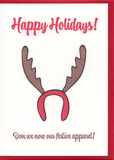 Reindeer Hat Greeting Card