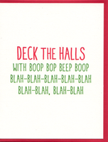 Blah Blah Christmas Greeting Card