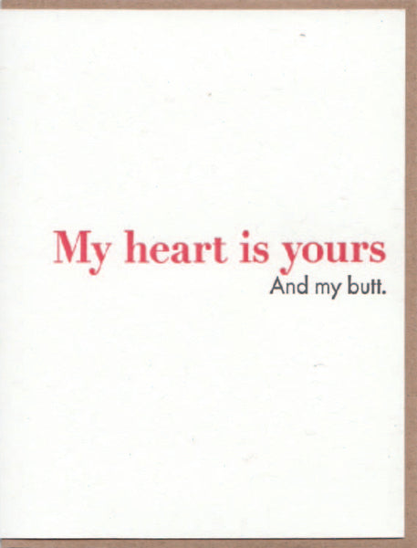 My Butt is Yours greeting card