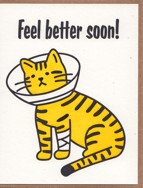 Feel Better Cat Greeting Card