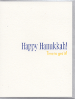 Lit Hanukkah Greeting Card