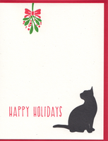 Mistletoe Cat Greeting Card