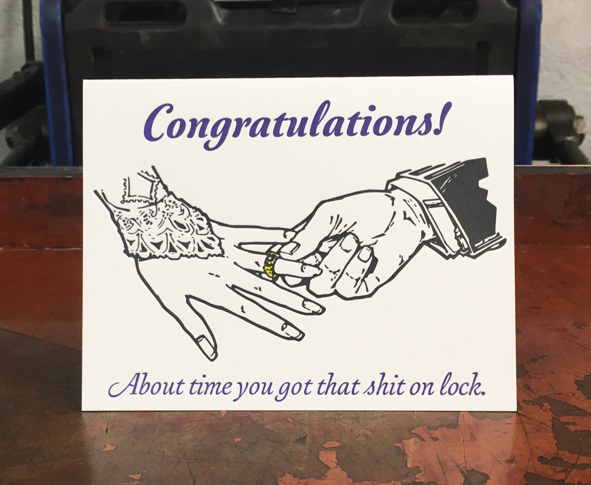 On Lock Congratulations – LadyPilotLetterpress
