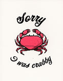 Crabby Sorry