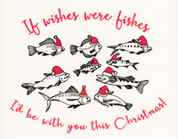 Fishes Christmas greeting card