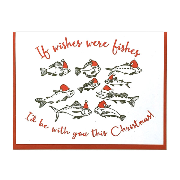 Fishes Christmas greeting card