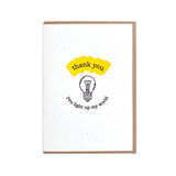 Lightbulb Thanks Greeting Card