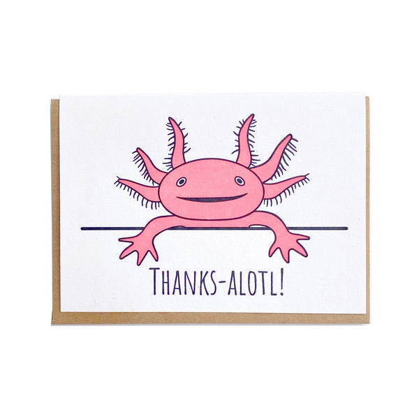 Axolotl Thanks Greeting Card